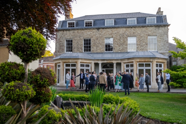 Reunion tour taking place outside Manor House, Sevenoaks School